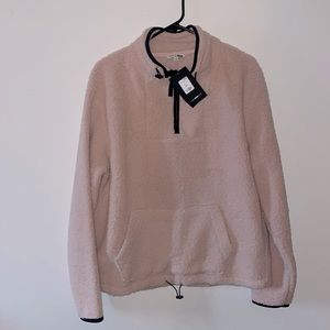 pink Sherpa quarter zip jacket